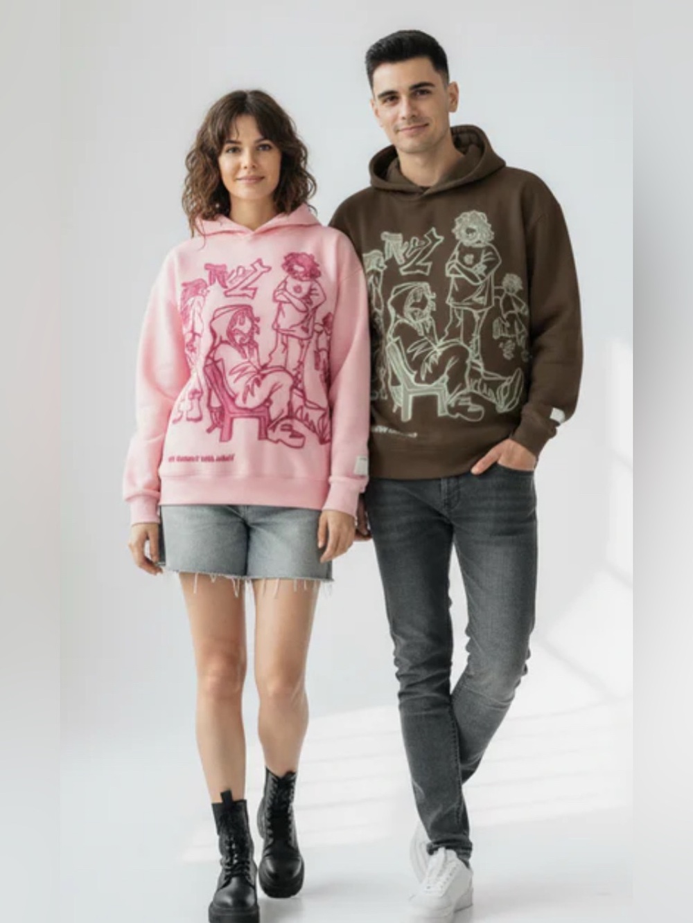 Aelfric Eden Y2k Oversized Graphic Streetwear Hoodie Women’s Size Medium - Picture 15 of 16